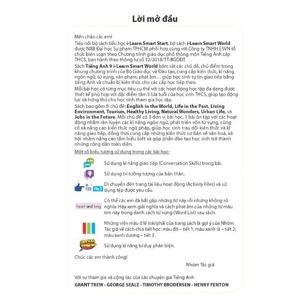 Tiếng Anh 9 i-Learn Smart World - Student