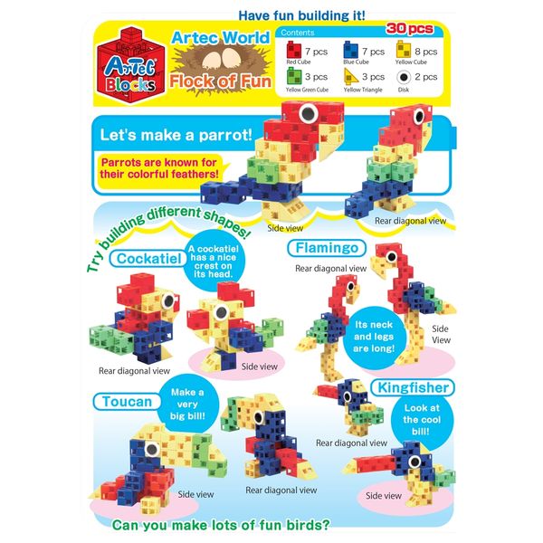Bộ đồ chơi lắp ghép Artec Thế giới - Các loài chim