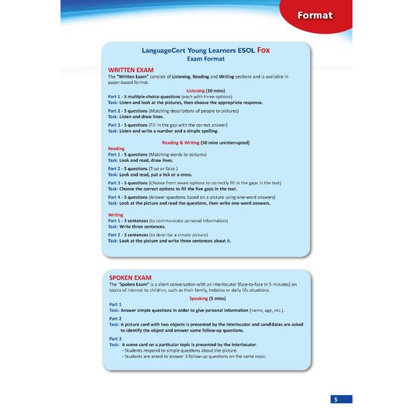 Succeed in LanguageCert Young Learners FOX 1 - 6 Practice Tests - Pre A1