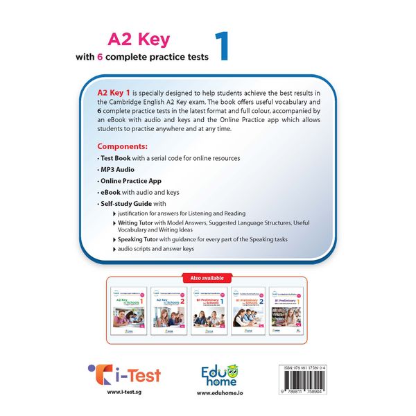 A2 Key 1 with 6 Complete Practice Tests - New Format 2020