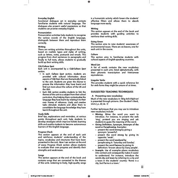 Tiếng Anh 8 Right On! Teacher