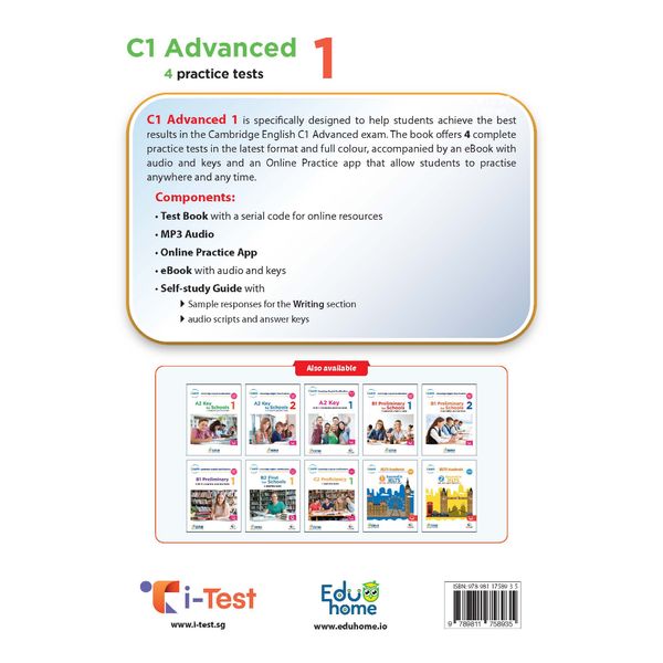 C1 Advanced 1 with 4 Practice Tests - Latest Format