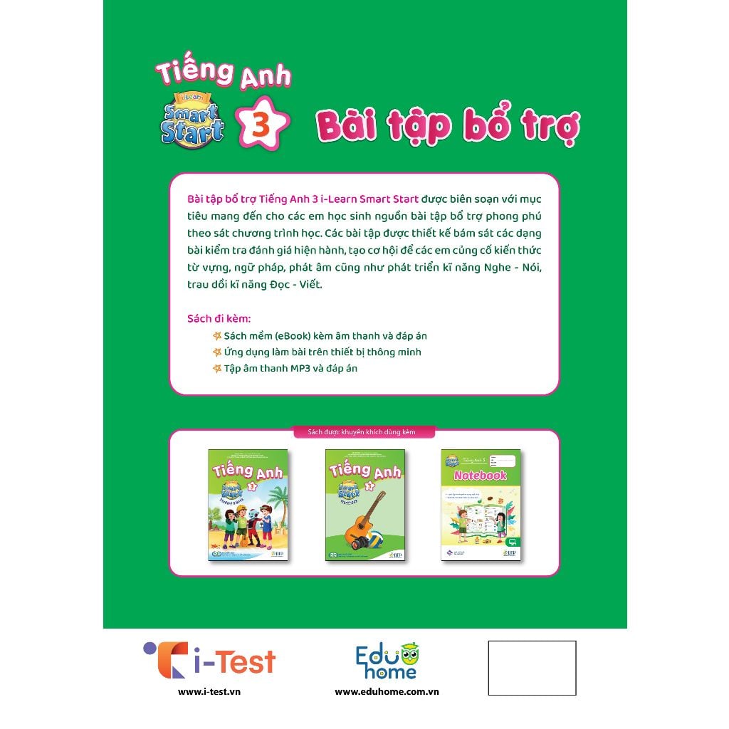Bài tập bổ trợ Tiếng Anh 3 i-Learn Smart Start