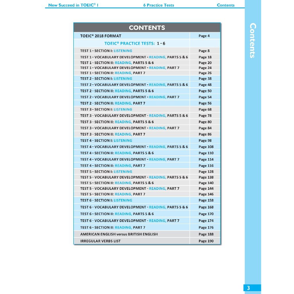 Succeed in TOEIC 1 (550-750) with 6 Practice Tests - New Revised format 2018