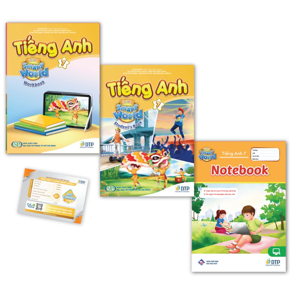 Tiếng Anh 7 i-Learn Smart World - Gói số hóa giáo dục siêu tiết kiệm (SB, WB, NB, Digital Pack)