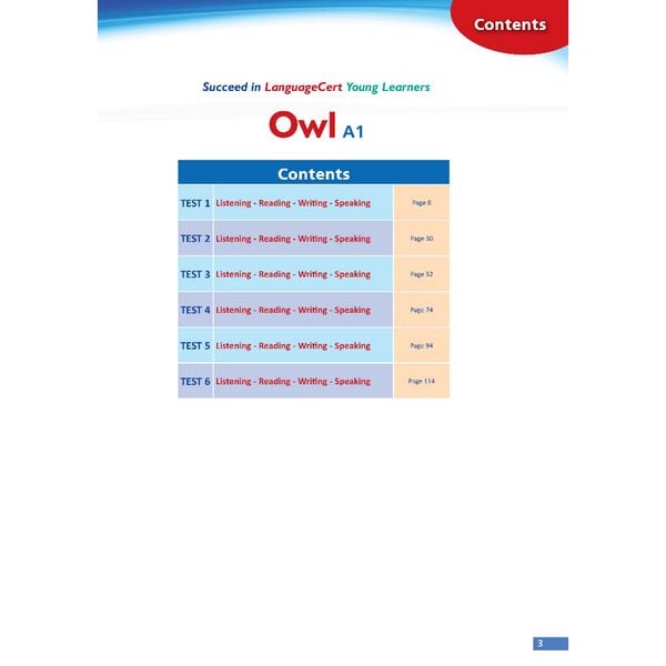 Succeed in LanguageCert Young Learners OWL 1 - 6 Practice Tests - A1