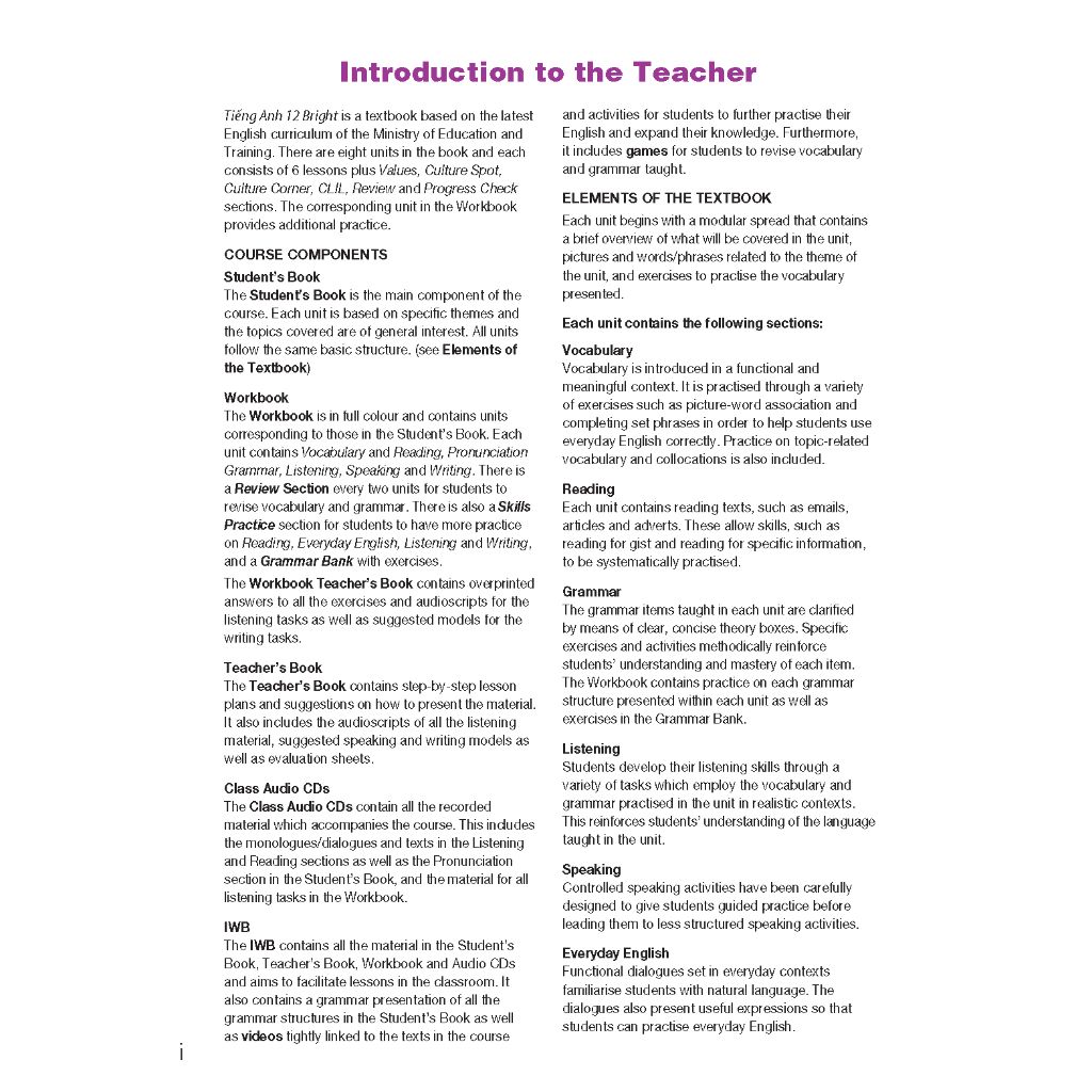 Tiếng Anh 12 Bright - Teacher