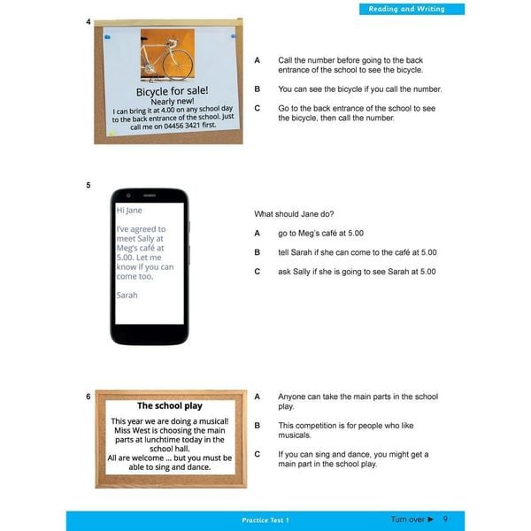 A2 Key For Schools Five Practice Tests 1-5