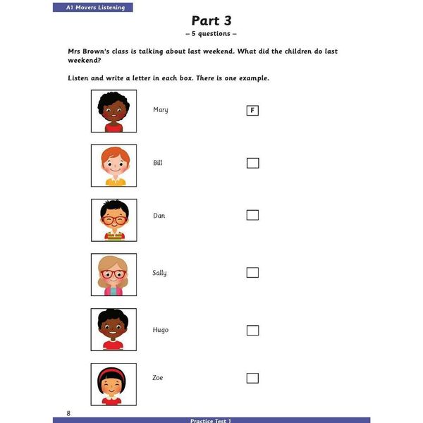 CYLET A1 Movers - Practice Tests 1-5