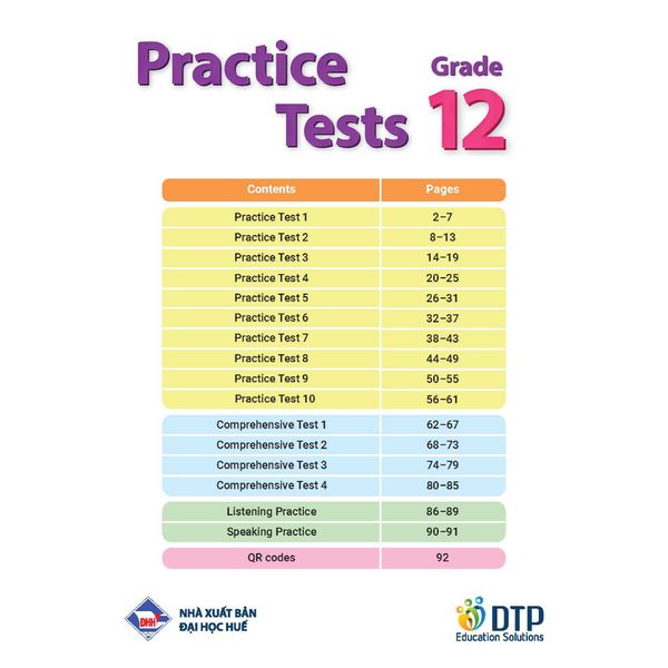 Practice Tests Grade 12