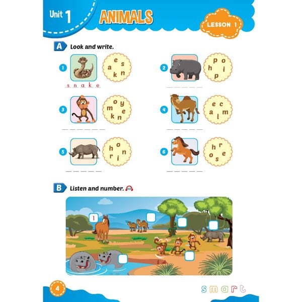 Bài tập Bổ trợ Tiếng Anh 4 i-Learn Smart Start