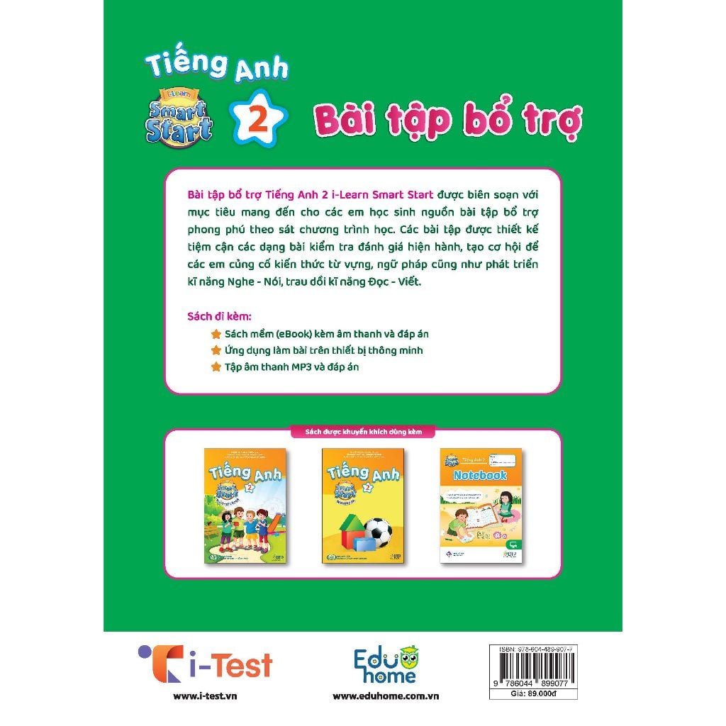 Bài tập Bổ trợ Tiếng Anh 2 i-Learn Smart Start