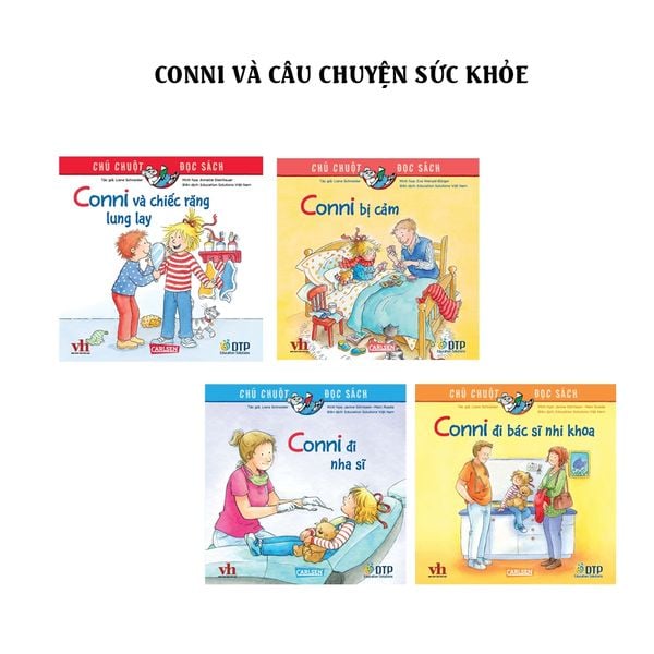 Combo truyện Conni và câu chuyện sức khỏe - Chú chuột đọc sách