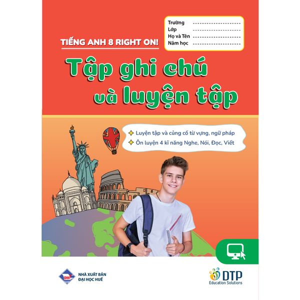 Tiếng Anh 8 Right On! - Gói mở rộng nâng cao (SB, WB, NB, BTBT)