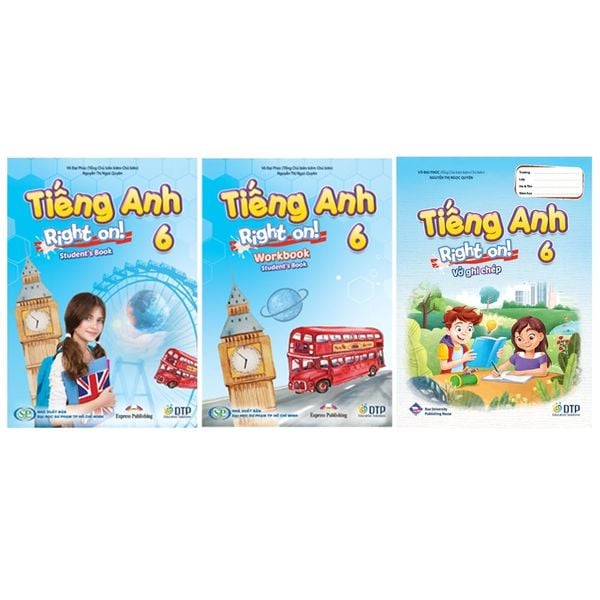 Tiếng Anh 6 Right On! - Trọn bộ (Sách học sinh, Sách bài tập, Notebook)