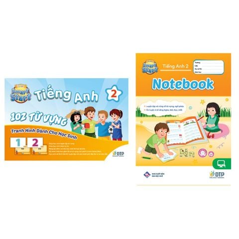 Combo Tiếng anh 2 I-learn smart start Student's cards + notebook