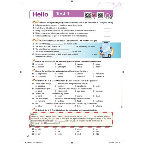 Bài tập Bổ trợ Tiếng Anh 12 Bright