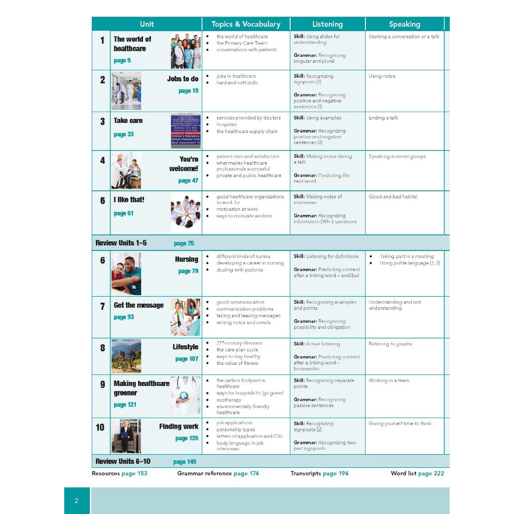 Moving into Healthcare & Nursing - Course Book