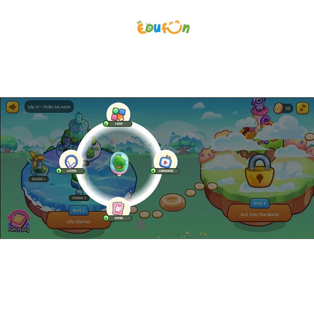 E-voucher - Gói Edufun Premium lớp 12 + [Bộ quà tặng SGK i-Learn smart World + 2 truyện đọc]
