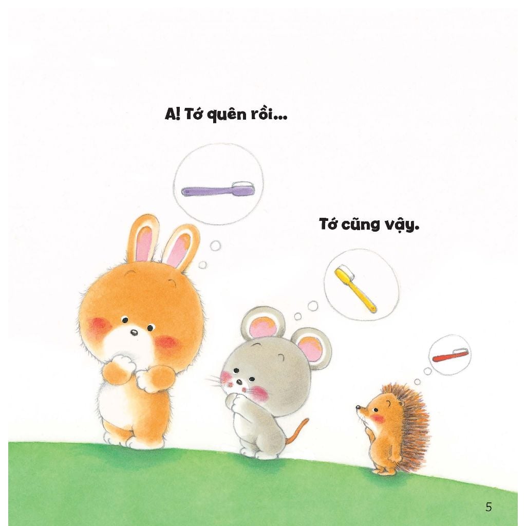 Đánh răng - Tủ sách Ehon cho bé - Sách tranh Ehon Gấu con Kuma