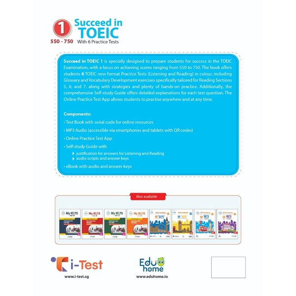 Succeed in TOEIC 1 (550-750) with 6 Practice Tests - New Revised format 2018