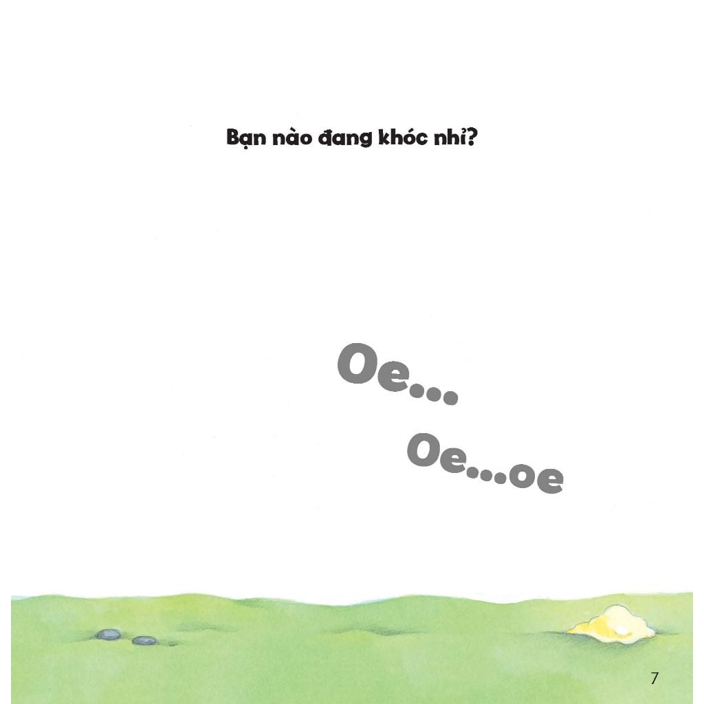 Bạn nào đang khóc nhỉ? - Tủ sách Ehon cho bé - Sách tranh Ehon Gấu con Kuma
