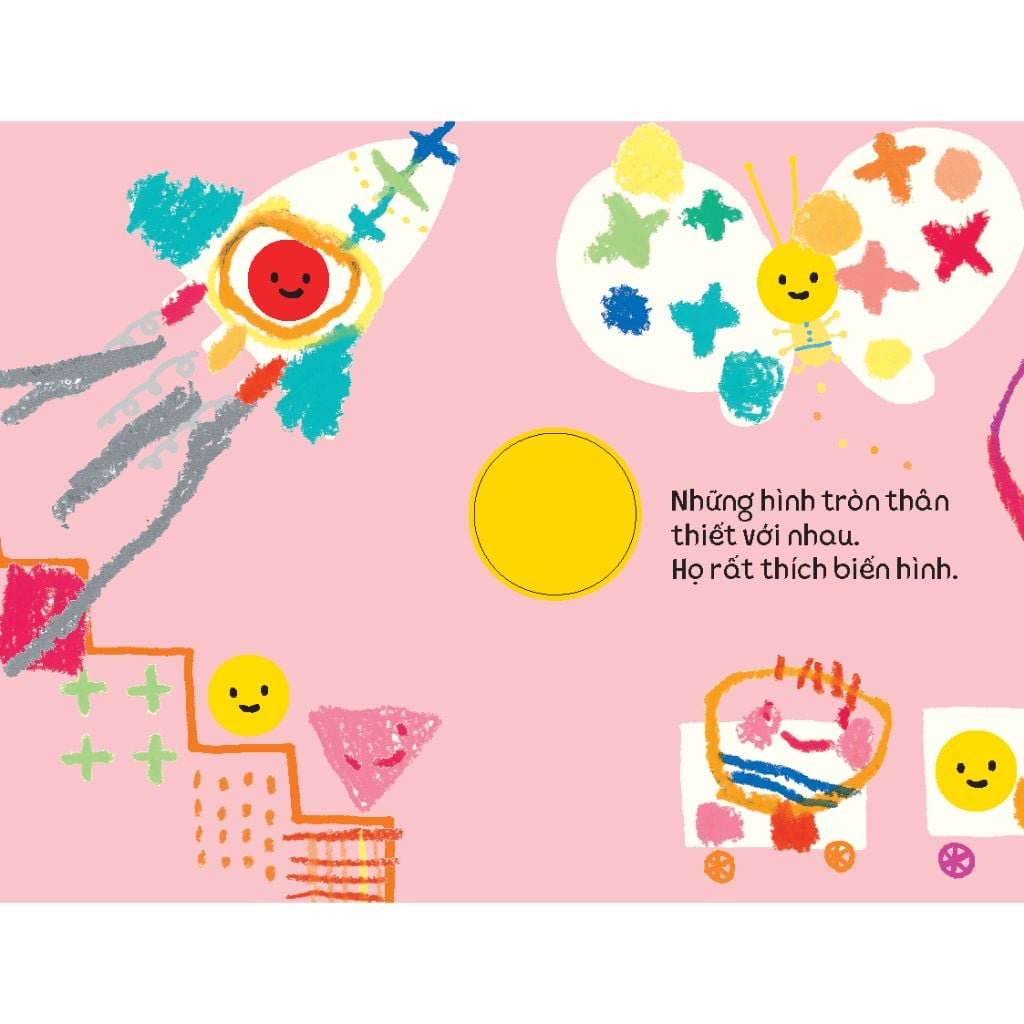 Hình Vẽ Tròn Xoe - Tủ sách vui để học - Sách tô màu - Dòng sách cầm tay - Tủ sách Ehon cho bé