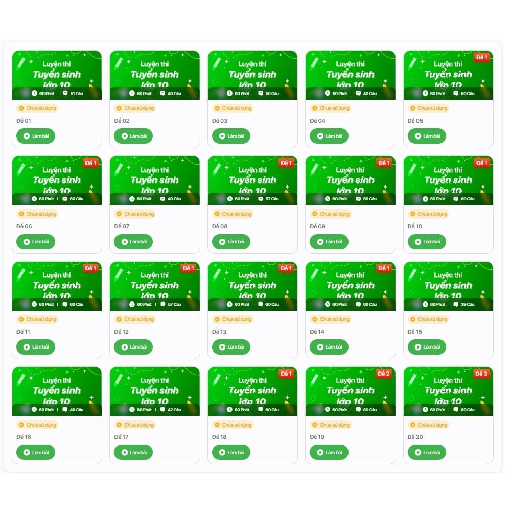 E-voucher - Gói ôn luyện tuyển sinh lớp 10 môn Tiếng Anh