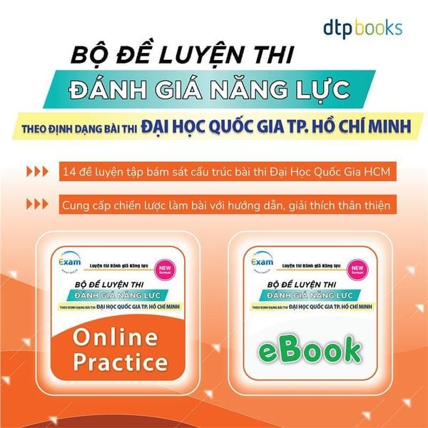 E-voucher - Bộ đề luyện thi đánh giá năng lực theo định dạng bài thi Đại học Quốc Gia TP. Hồ Chí Minh