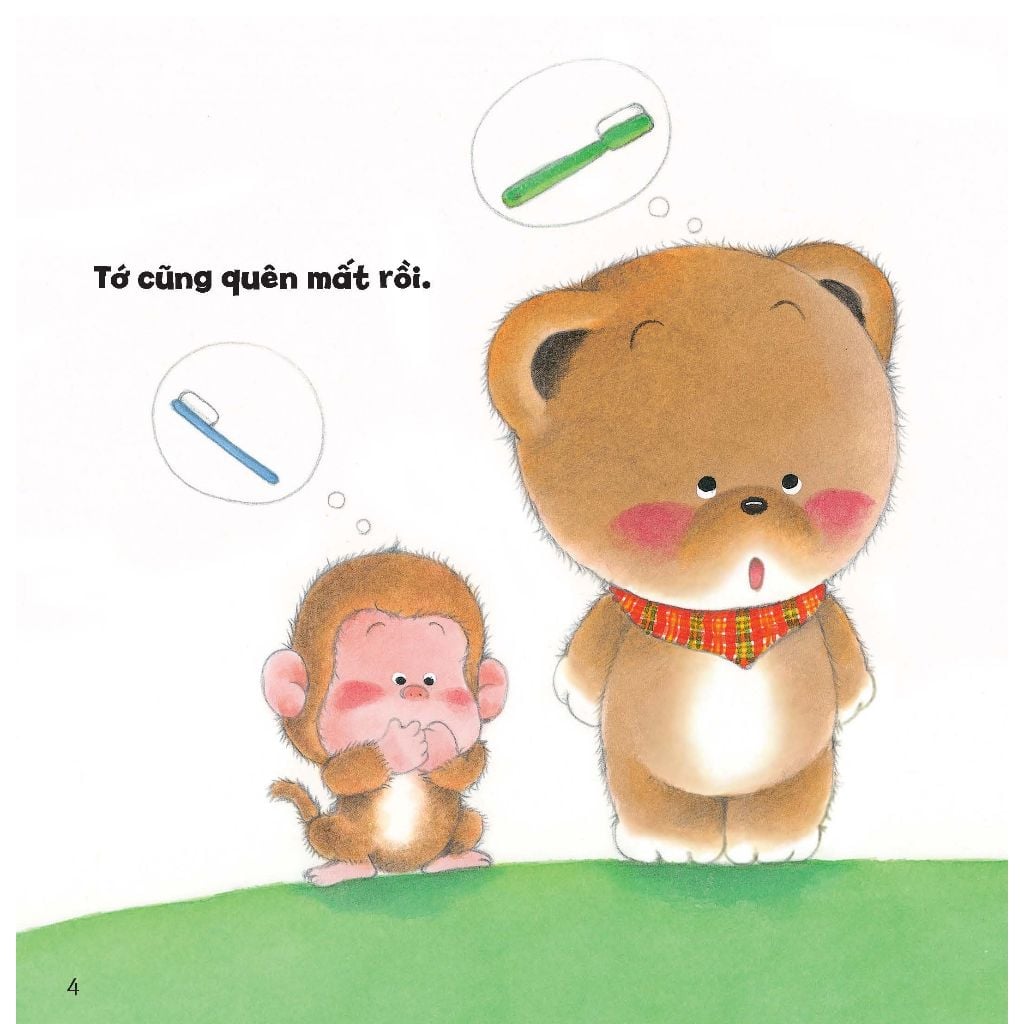 Đánh răng - Tủ sách Ehon cho bé - Sách tranh Ehon Gấu con Kuma
