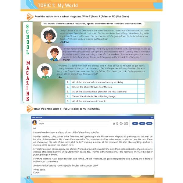 Tăng cường kĩ năng Đọc, Nghe và Giao tiếp Tiếng Anh Lớp 7