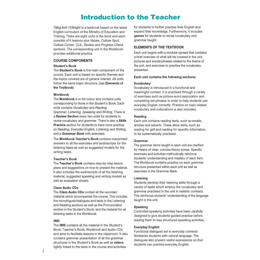 Tiếng Anh 10 Bright Teacher