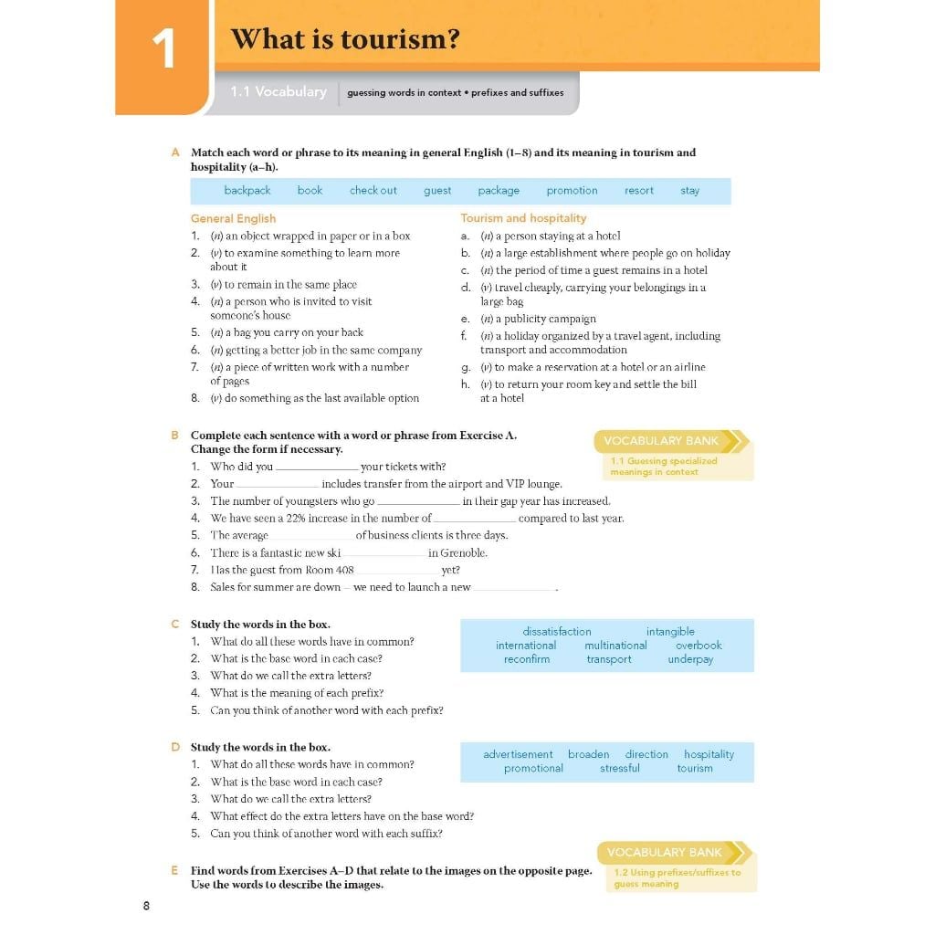 English for Tourism and Hospitality in Higher Education Studies - Course Book