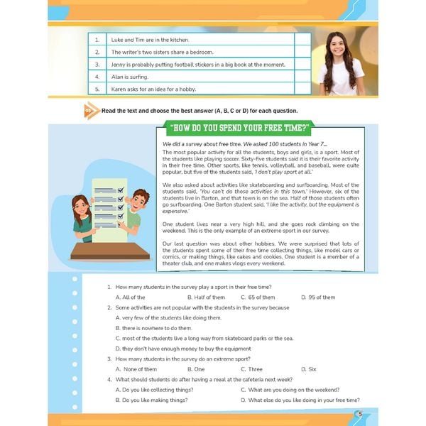 Tăng cường kĩ năng Đọc, Nghe và Giao tiếp Tiếng Anh Lớp 7