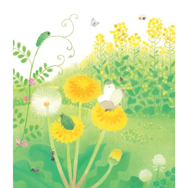 Gà con và hoa hướng dương