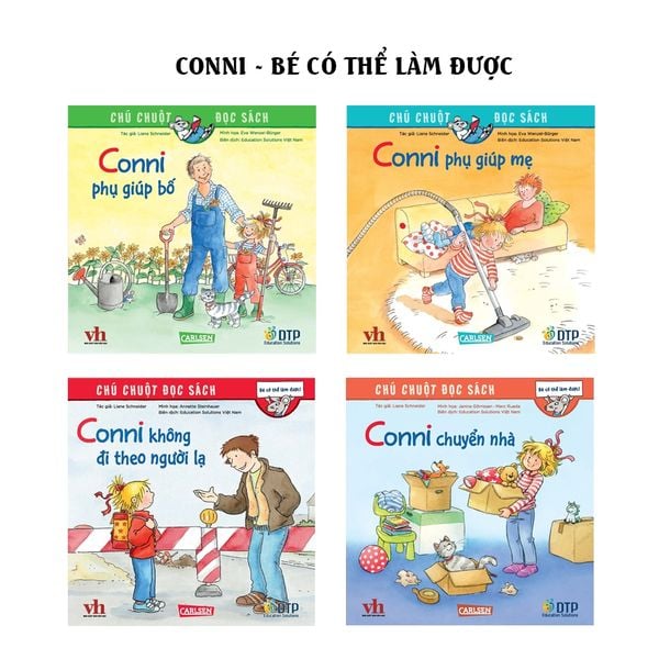 Combo truyện Conni - bé có thể làm được - Chú chuột đọc sách