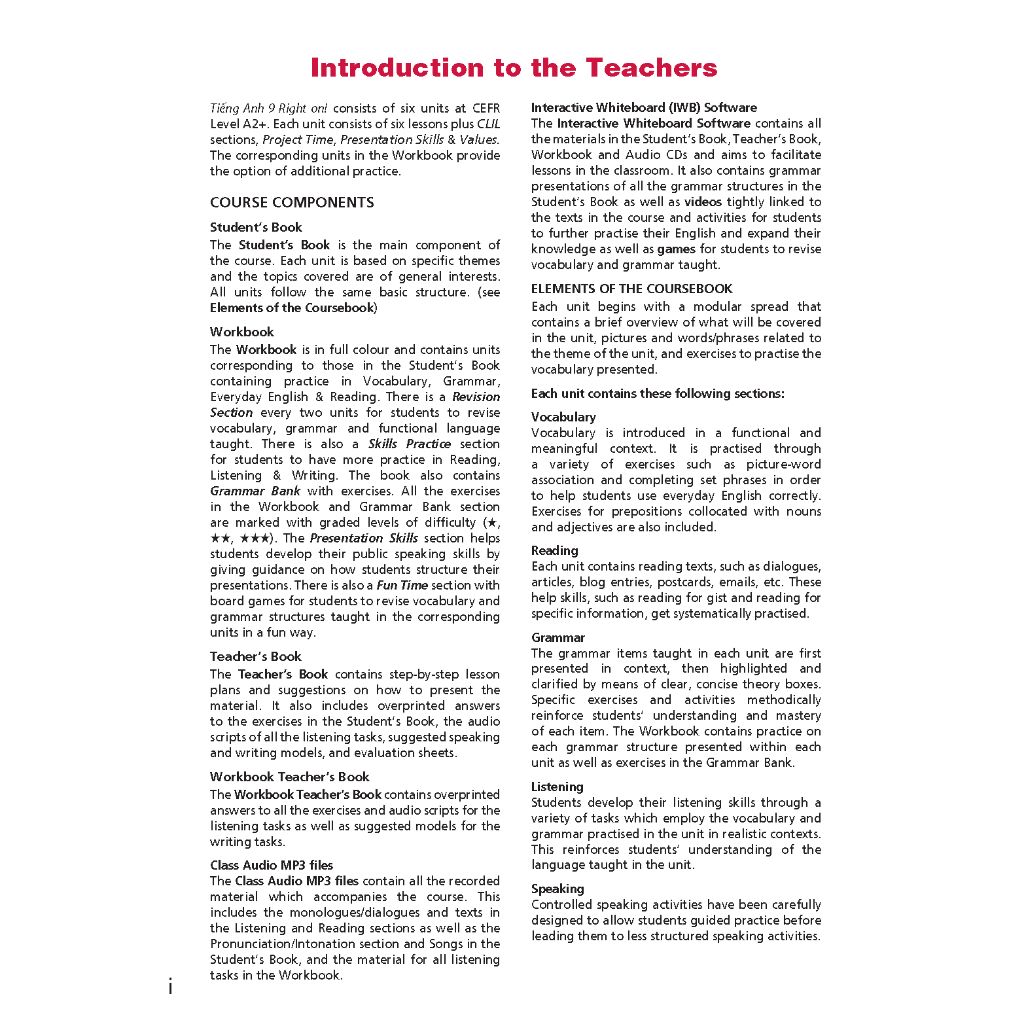 Tiếng Anh 9 Right On! Teacher