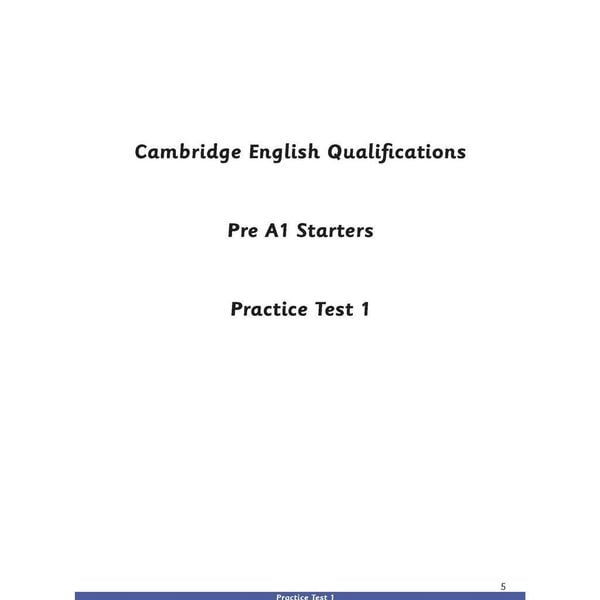 CYLET Pre A1 Starters - Practice Tests 1-5