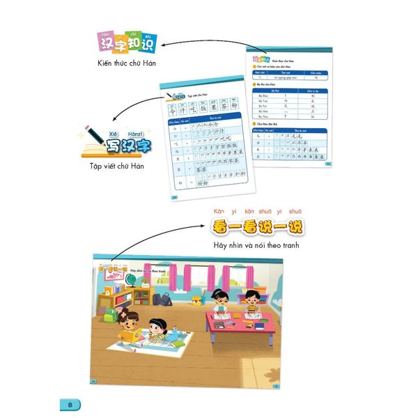 sách tiếng Trung Quốc 4 - Sách bài học Tập 1 & 2