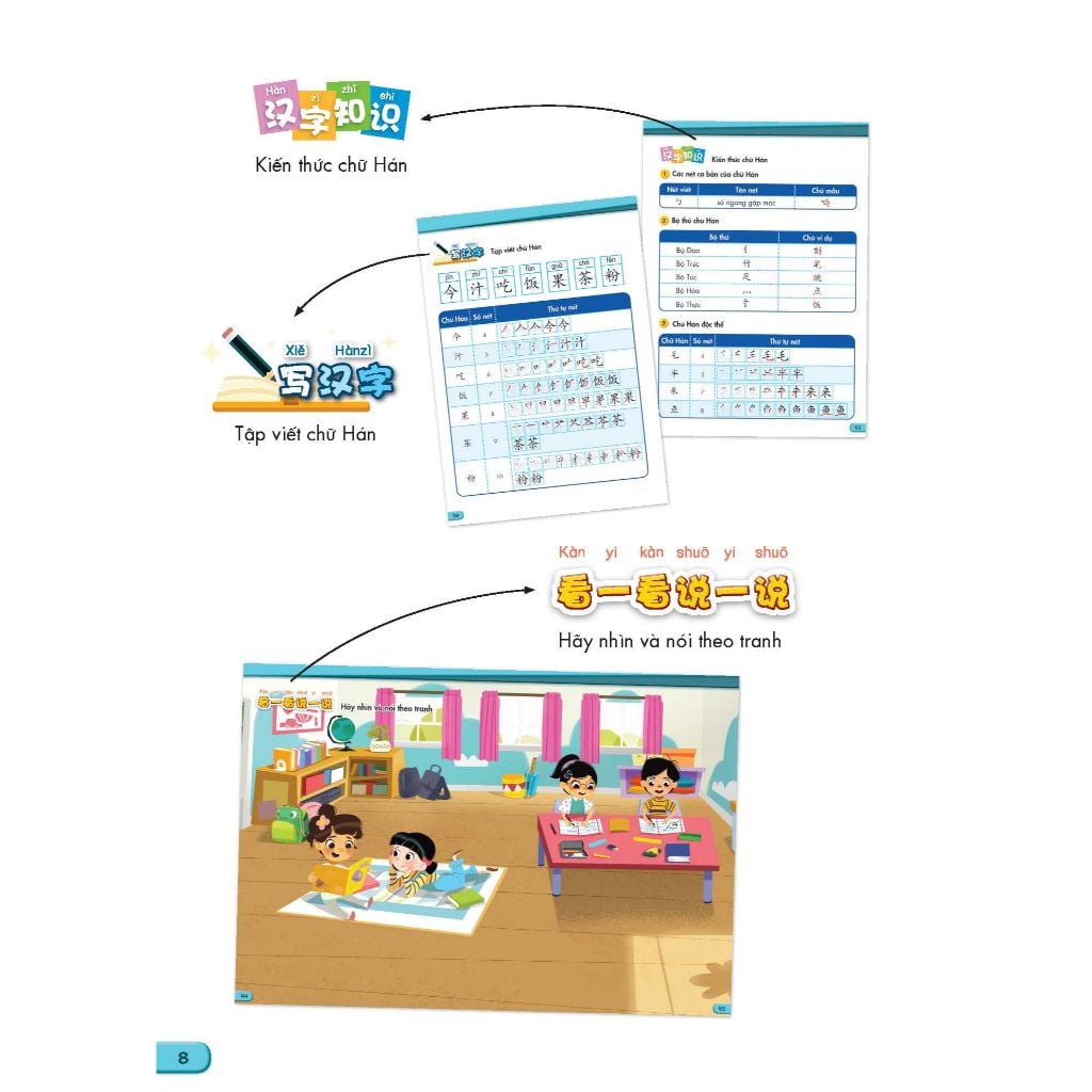 sách tiếng Trung Quốc 4 - Sách bài học Tập 1 & 2