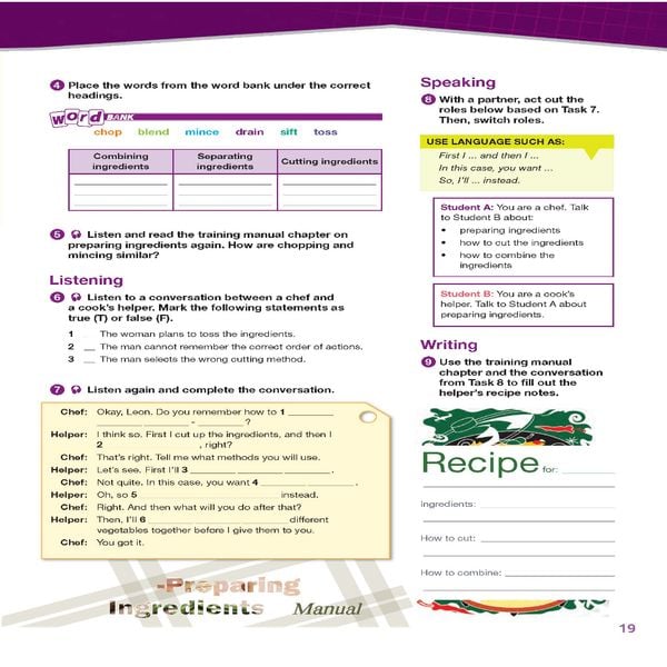 Career Paths Cooking (Esp) Students