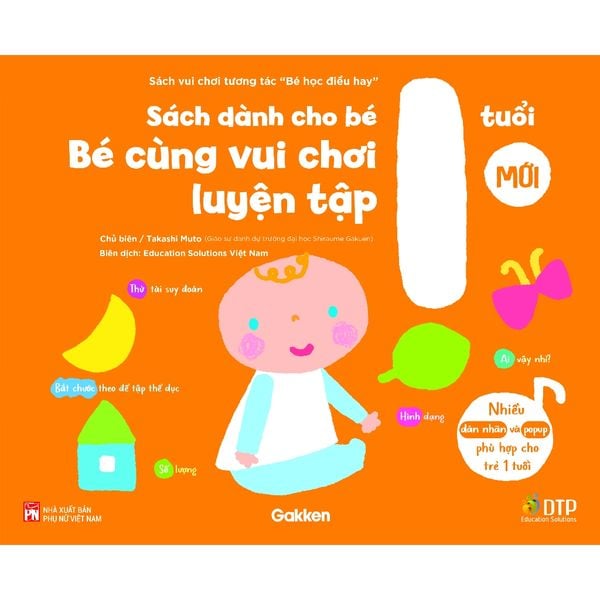 Sách dành cho bé 1 tuổi - Bé cùng vui chơi luyện tập - Sách vui chơi tương tác "Bé học điều hay"