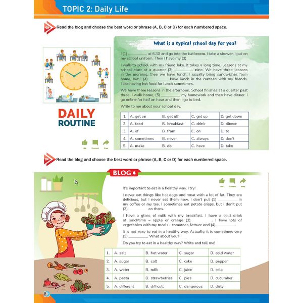 Tăng cường kĩ năng Đọc, Nghe và Giao tiếp Tiếng Anh Lớp 6