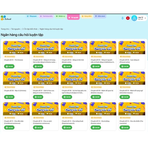 E-voucher - Gói ôn thi tốt nghiệp THPT môn Tiếng Anh