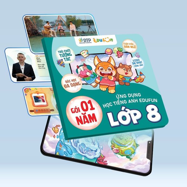 E-voucher - Gói Edufun Premium lớp 8 + [Bộ quà tặng SGK i-Learn smart World + 2 truyện đọc]