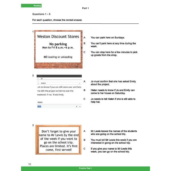 B1 Preliminary for Schools five complete Practice Tests 1