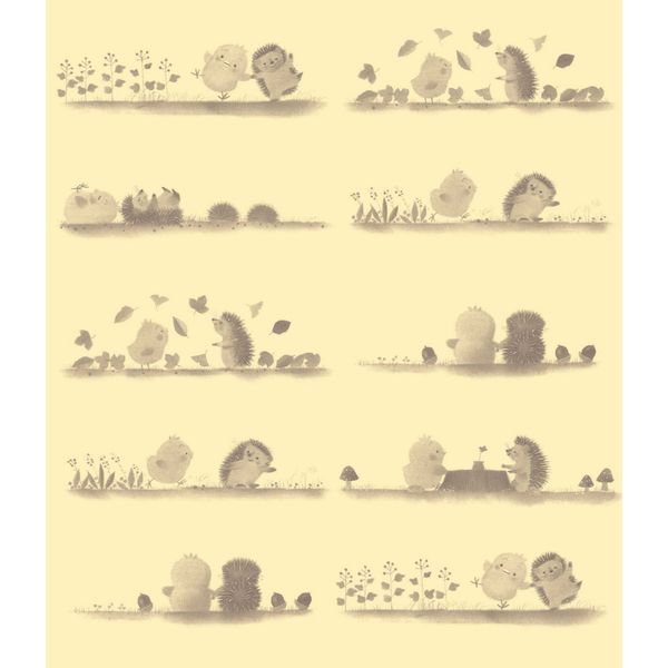 Gà con Piyo và bạn Nhím