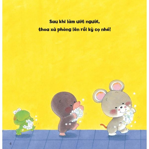 Cùng tắm nào! - Tủ sách Ehon cho bé - Sách tranh Ehon Gấu con Kuma