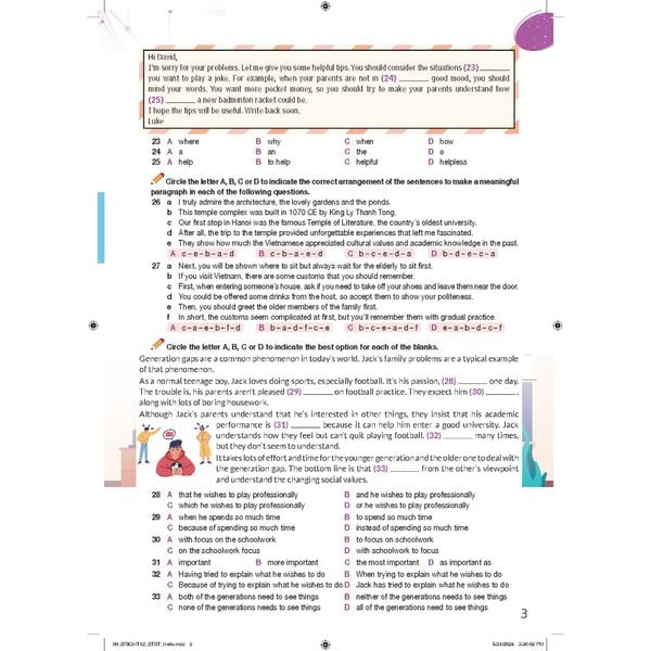 Bài tập Bổ trợ Tiếng Anh 12 Bright