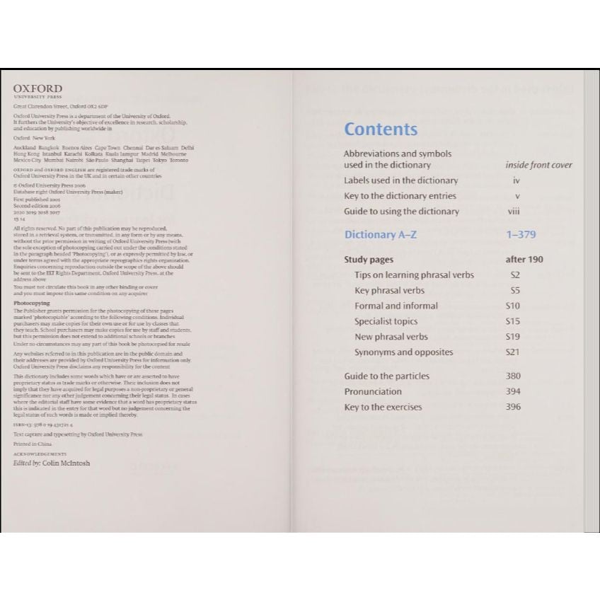 Oxford Phrasal Verbs Dictionary for Learners of English, Second Edition: Paperback